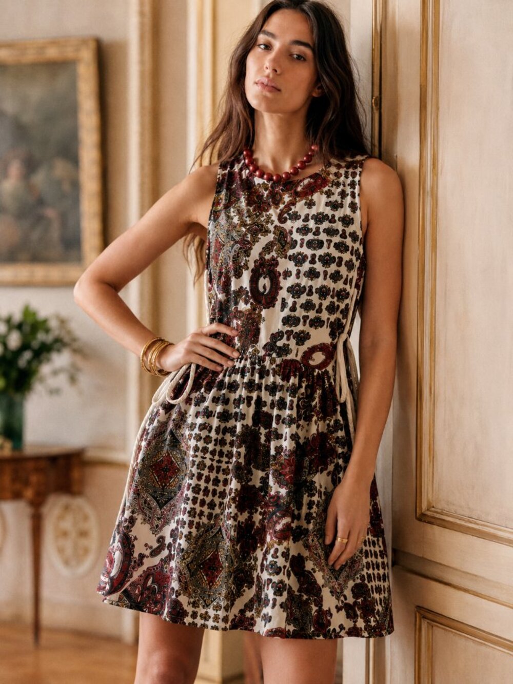Honey and Rosie Paisley Print Sleeveless Dress – Size 3